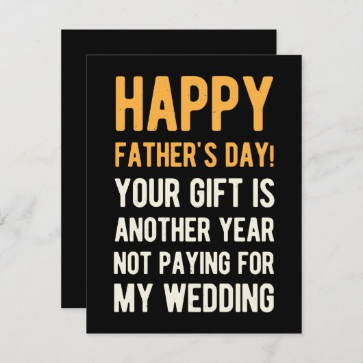 Funny Happy Vaderdag Feestdagenkaart (Voorkant / Achterkant)