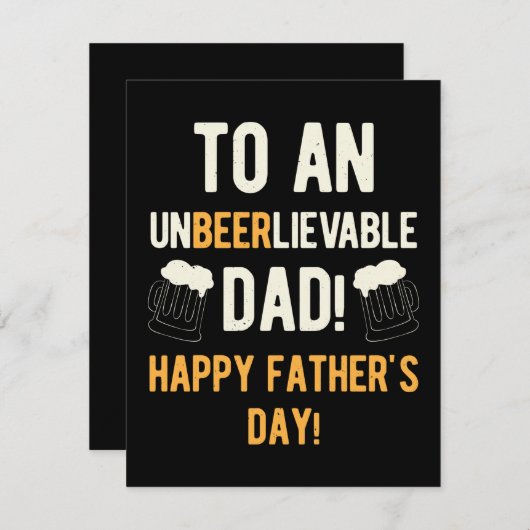 Funny Happy Vaderdag Feestdagenkaart (Voorkant / Achterkant)