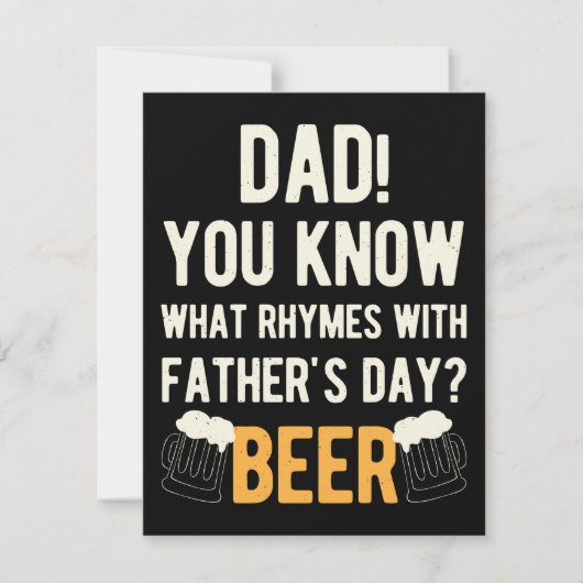 Funny Happy Vaderdag Feestdagenkaart (Voorkant)