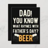 Funny Happy Vaderdag Feestdagenkaart (Voorkant / Achterkant)