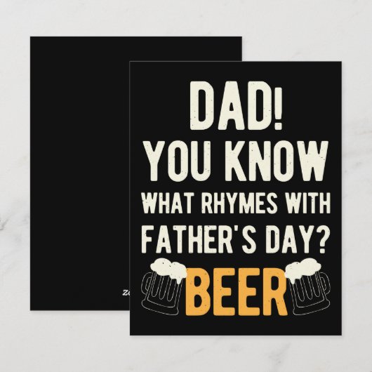 Funny Happy Vaderdag Feestdagenkaart (Voorkant / Achterkant)