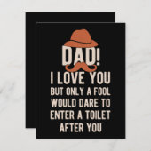 Funny Happy Vaderdag Feestdagenkaart (Voorkant / Achterkant)