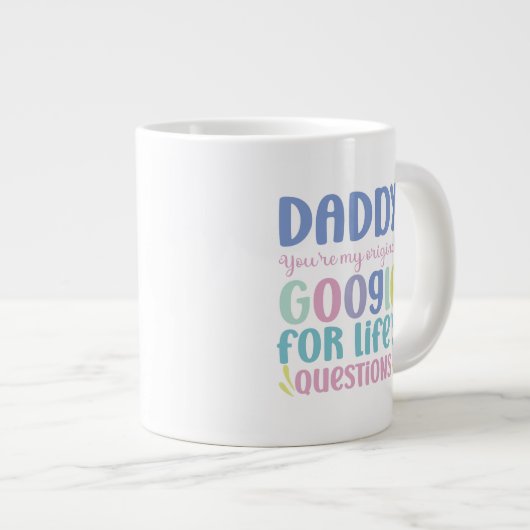 Funny Happy Vaderdag Grote Koffiekop (Voorkant rechts)