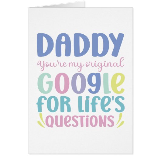 Funny Happy Vaderdag Wenskaart (Voorkant)