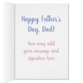 Funny Happy Vaderdag Wenskaart (Binnen (Rechts))