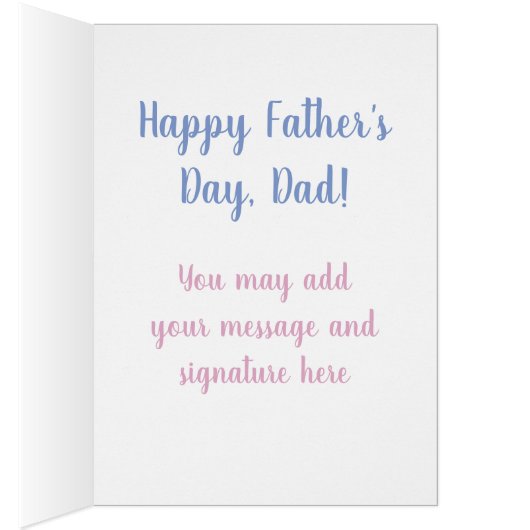 Funny Happy Vaderdag Wenskaart (Binnen (Rechts))