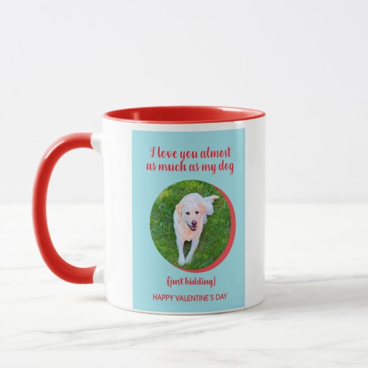 Funny Happy Valentijn Dog Pun Coffee Mok (Links)