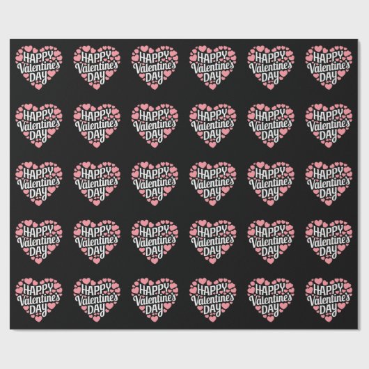 Funny Happy Valentijnsdag Hart Liefde Valentijn Cadeaupapier (Vlak)