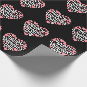 Funny Happy Valentijnsdag Hart Liefde Valentijn Cadeaupapier (Hoek)