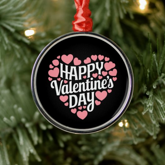 Funny Happy Valentijnsdag Hart Liefde Valentijn Metalen Ornament (Boom)