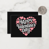 Funny Happy Valentijnsdag Hart Liefde Valentijn Notitiekaartje (Voorkant / Achterkant in situ)