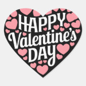 Funny Happy Valentijnsdag Hart Liefde Valentijn Sticker (Voorkant)
