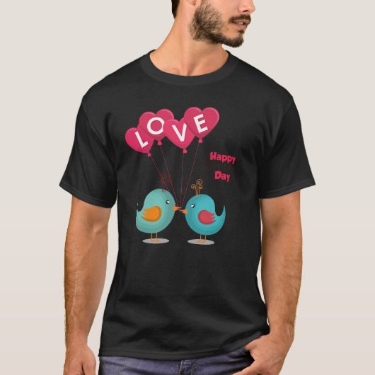 Funny Happy Valentines Day T-shirt (Voorkant)
