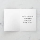 Funny Happy Vegan Birthday Kaart (Binnen)