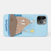 Funny happy walrus cartoon illustratie Case-Mate iPhone case (Achterkant (horizontaal))