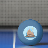 Funny happy walrus cartoon illustratie pingpongbal (Net)