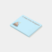 Funny happy walrus cartoon illustratie post-it® notes (Schuin)