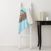 Funny happy walrus cartoon illustratie sherpa deken (In situ)