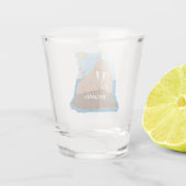 Funny happy walrus cartoon illustratie shot glas (Achterkant)