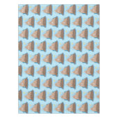 Funny happy walrus cartoon illustratie tafelkleed (Voorkant)