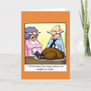 Funny Hapy Thanksgiving Day Card Feestdagen Kaart