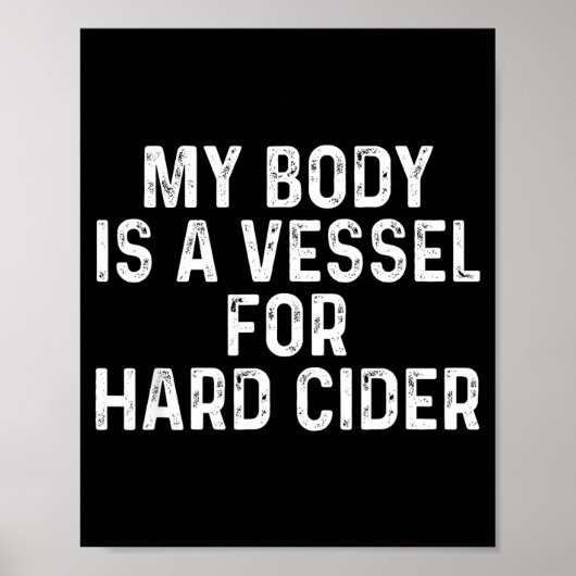 Funny Hard Cider  Poster (Voorkant)