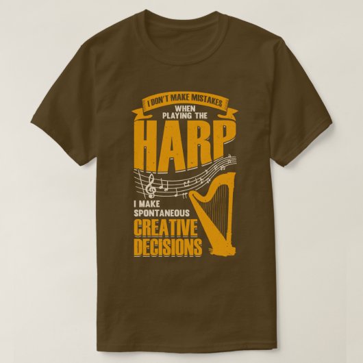 Funny Harp Player Music Musician Harpist Gift T-shirt (Design voorkant)