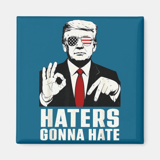 Funny Haters Gonna Hate 6 7 President 67 Trump Six Magneet (Voorkant)