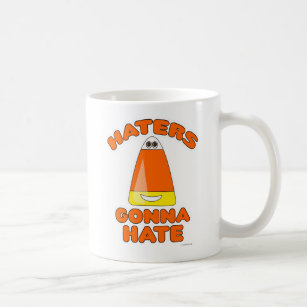 Funny Haters Gonna Hate Candy Corn Cartoon Koffiemok