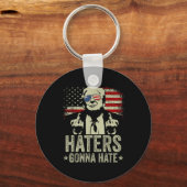 Funny Haters Gonna Hate President Donald Trump Sleutelhanger (Voorkant)