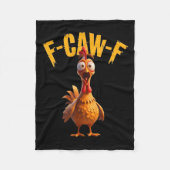Funny Haunted Chicken F-caw-f Tee Fleece Deken (Voorkant)