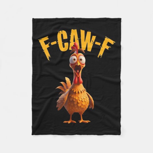 Funny Haunted Chicken F-caw-f Tee Fleece Deken (Voorkant)