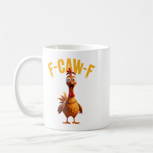 Funny Haunted Chicken F-caw-f Tee Koffiemok (Links)