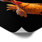 Funny Haunted Chicken F-caw-f Tee Poster (Hoek)