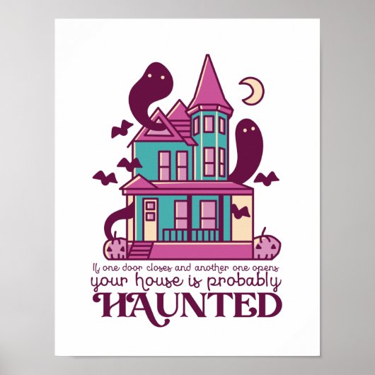 Funny Haunted House Quote Horror Movie Halloween Poster (Voorkant)