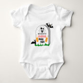 Funny Haunts Mama elke nacht schattige vleermuizen Romper (Voorkant)