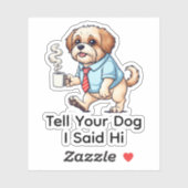 Funny Havanese dog Business Suit Coffee  Sticker (Vel)