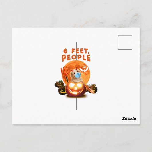 Funny Havanese Dog Halloween Happy Briefkaart (Achterkant)