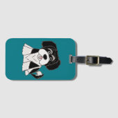 Funny Havanese Puppy Dog Cartoon Bagagelabel (Voorkant (horizontaal))