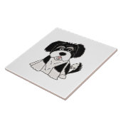 Funny Havanese Puppy Dog Cartoon Tegeltje (Zijkant)