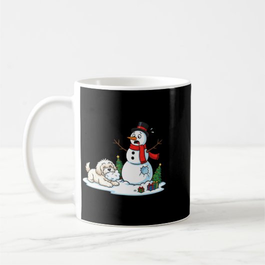 Funny Havanese Snowman Christmas Tree Xmas Womens  Koffiemok (Links)