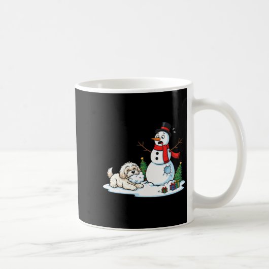 Funny Havanese Snowman Christmas Tree Xmas Womens  Koffiemok (Rechts)