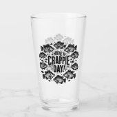 Funny Have a Crappie Day Fishing Glas (Achterkant)