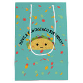 Funny have a Fantastaco Birthday Cute Kawaii Taco Medium Cadeauzakje (Achterkant)