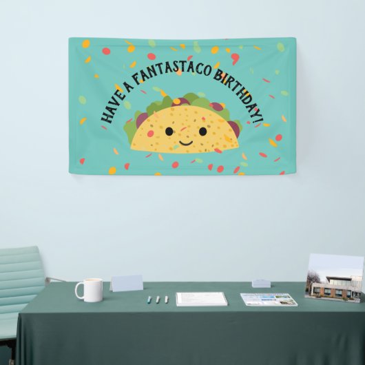Funny have a Fantastaco Birthday Cute Kawaii Taco Spandoek (Beurs)