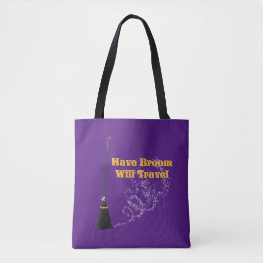 Funny have Broom zal Halloween Canvas tas reizen (Voorkant)