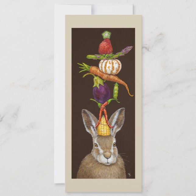 Funny Havest Hare flat card (Voorkant)