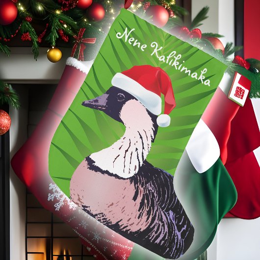 Funny Hawaii Kerstmis Goose Mele /Nene Kalikimaka Grote Kerstsok