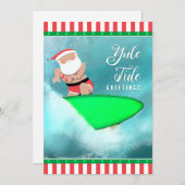 Funny Hawaii Surfing Beach kerstkaarten Feestdagenkaart (Voorkant / Achterkant)