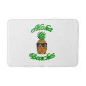 Funny Hawaiian Pineapple Aloha Beaches Badmat (Voorkant)